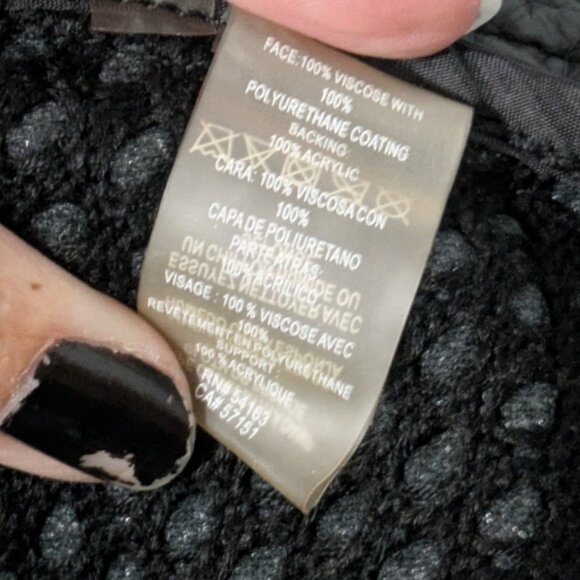 Karl Lagerfeld Textured Vegan Leather Black Moto Jacket XL - Picture 7 of 7